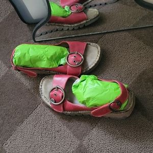 Fly London size 40 red slingback shoes